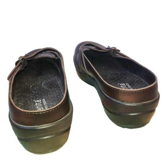 Sanita Brown Mary Jane Clog Brush Off Leather - Picture 6 of 11